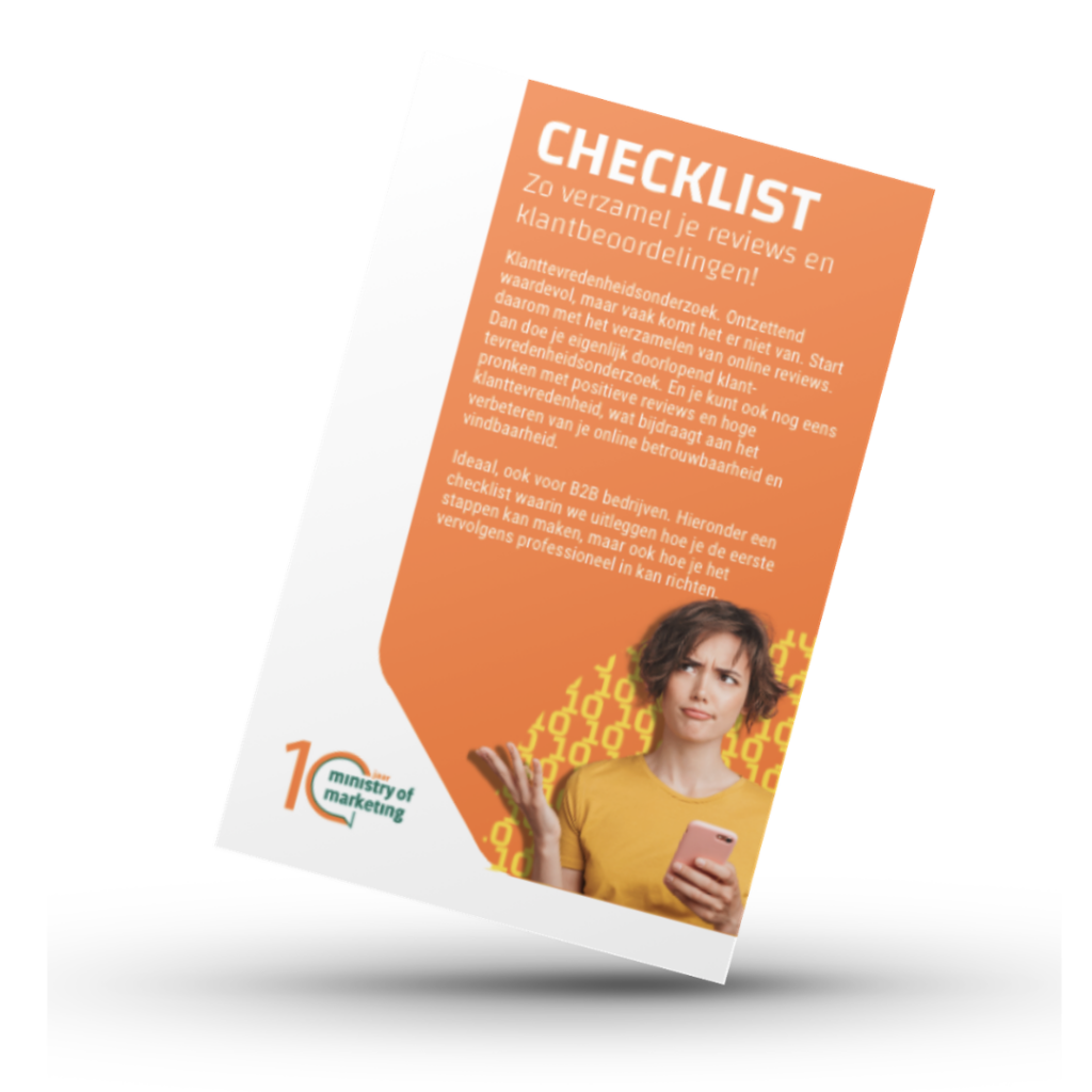 Online reviews verzamelen checklist - Ministry of Marketing